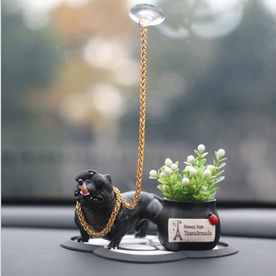 Dashboard Ornament Pitbull Dog Doll Auto Interior Accessories Ornaments Cute Home Decor - Image 2