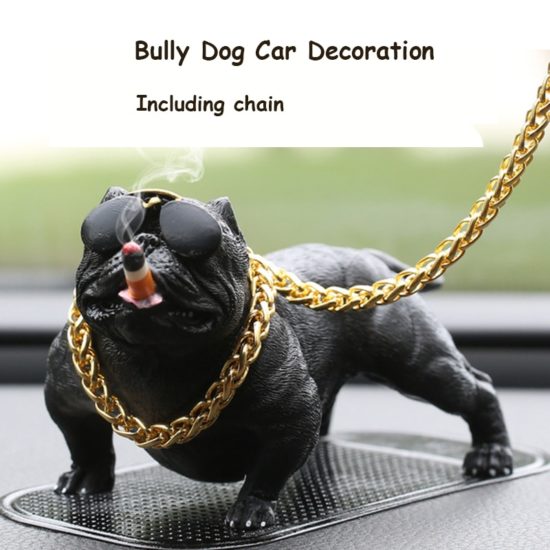 Dashboard Ornament Pitbull Dog Doll Auto Interior Accessories Ornaments Cute Home Decor