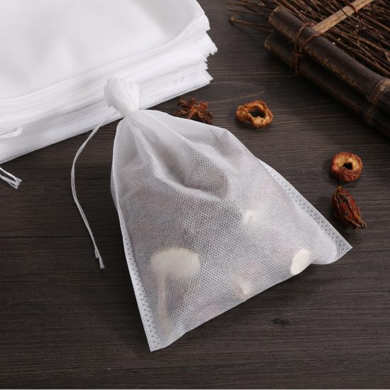 Tea Bags Non-woven Fabric Tea Filter Infuser with String Heal Seal Disposable 100pcs - Image 2