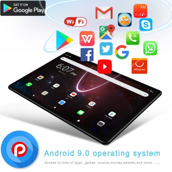 ⁦New Tablets 10.1 Inch Android 9.0 Octa Core Google Play 4GB RAM 64GB ROM Type-C⁩ - الصورة ⁦2⁩