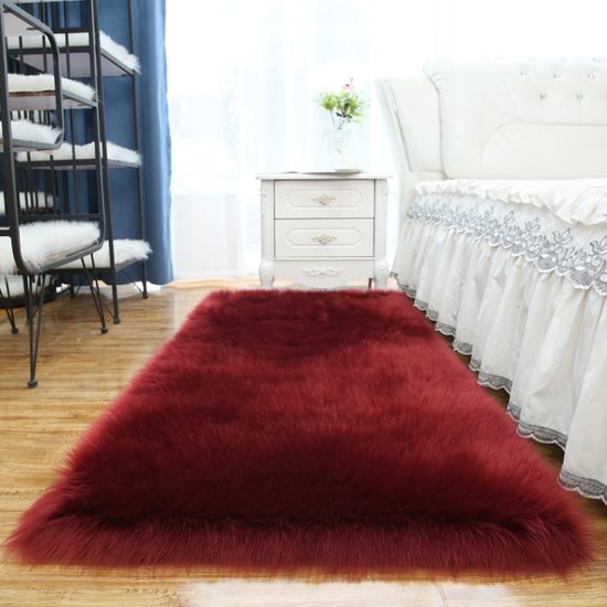 Carpet Floor Mat Long Hair Faux Fur Rugs Sheepskin Sheepskin For Bedroom Living Room