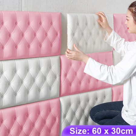 Wall Mat Pad Thicken Anti-collision For Kids Bedroom Living Room Soft Foam Cushion Self-adhesive