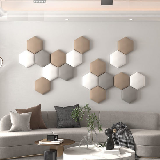 leather wall polygonal anti-collision soft 3D For Children's room living room bedroom background - Image 3