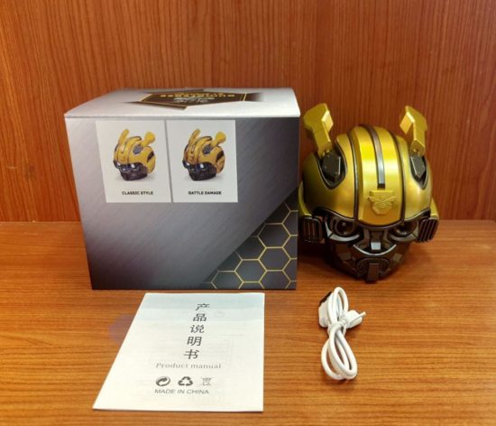 Transformers Bumblebee Helmet Wireless Speaker With Fm Radio Support Usb Mp3 TF for Kids - Image 3