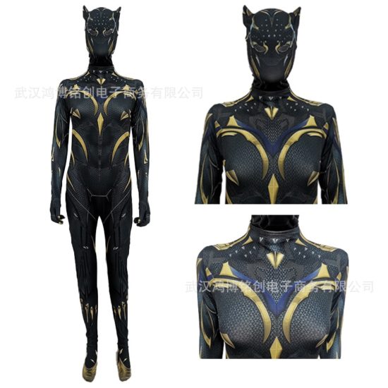 Wakanda Forever Black Superhero Jumpsuit Bodysuit For Women Men Kids Panther - Image 3
