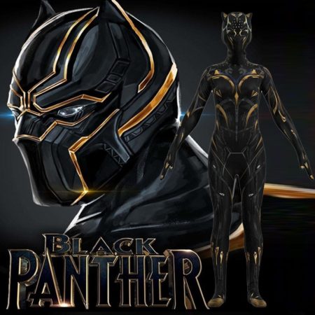 Wakanda Forever Black Superhero Jumpsuit Bodysuit For Women Men Kids Panther