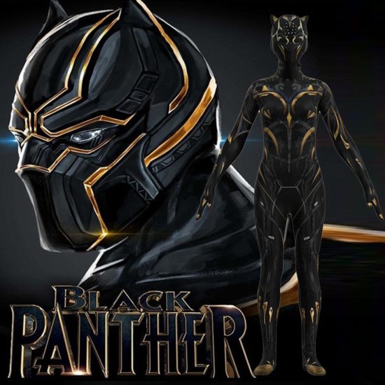 Wakanda Forever Black Superhero Jumpsuit Bodysuit For Women Men Kids Panther