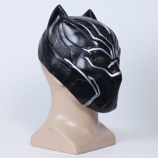 Marvel The Avengers Black Panther Latex Mask Cosplay Props Party Black Panther Face Helmet - Image 3