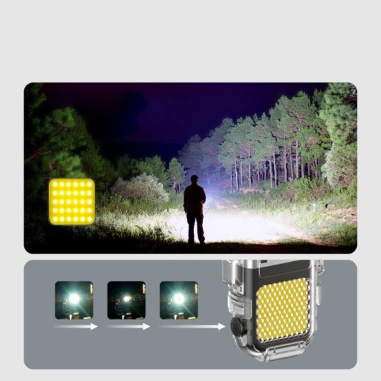 Electric Torch Transparent Waterproof Lighter Plasma Dual ARC Windproof USB Rechargeable - Image 3