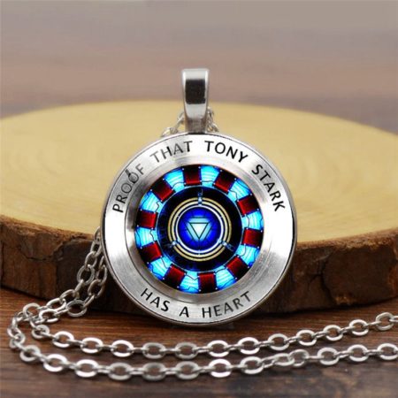 Marvel Legends Gem Cabochon Necklace Iron Man Avengers Endgame Necklace Kids Gift