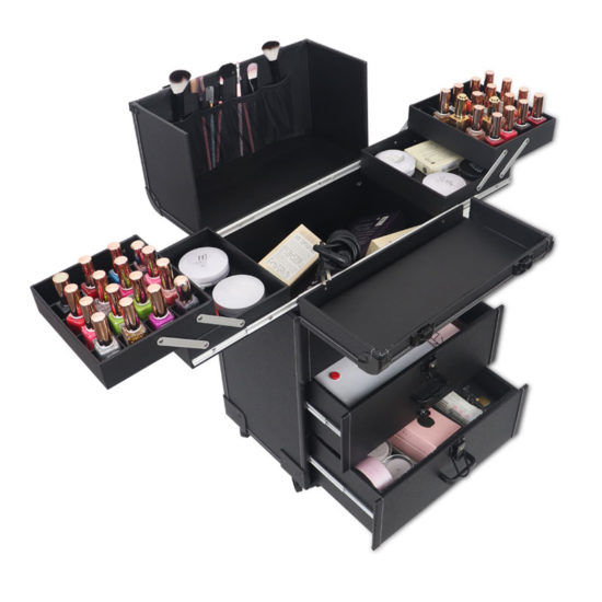 New Trolley cosmetic bag rolling luggage Makeup Toolbox Beauty Suitcase Cosmetic Nail tattoo trolley box bag - Image 3
