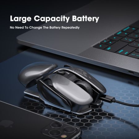 Ergonomic Wireless Gaming Mouse 4 Button 1600 DPI Mice Crayfish Shape Mute Mouse
