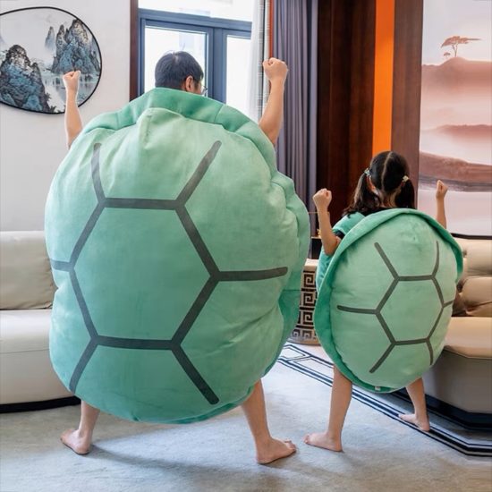 Turtle Shell Pillow Toys Big Tortoise Clothes Stuffed Soft for Sleeping Cushion Cosplay Game Gift