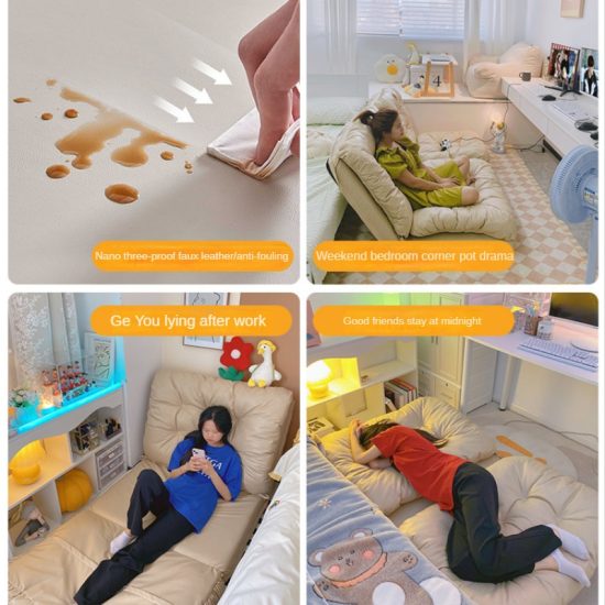 Sofa Bed Balcony Backrest Can Lie Down and Sleep Single and Double Bedroom Folding - Image 3