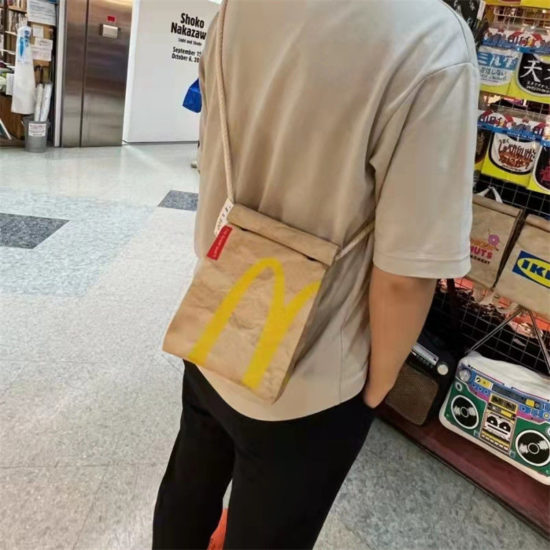 Funny Cute Mcdonalds French Fries Packaging Bag Student School Bag Canvas Backpack Large Capacity - Image 3