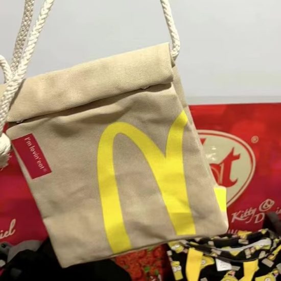 Funny Cute Mcdonalds French Fries Packaging Bag Student School Bag Canvas Backpack Large Capacity - Image 2
