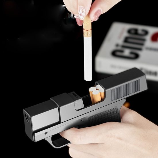 Turbo Lighter Gas Welding Gun With Cigarette Box 10PCS Windproof Cigarette Lighter Camping Lighter - Image 2
