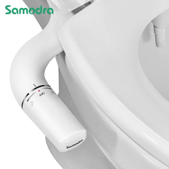 Ultra-Slim Toilet Seat Attachment Dual Nozzle Bidet Adjustable Water Pressure Non-Electric Sprayer