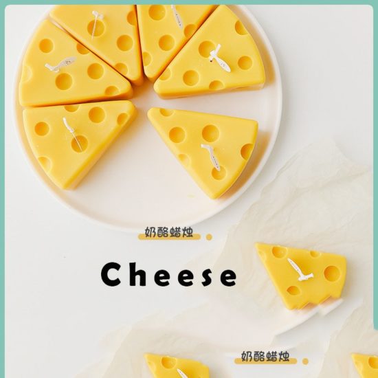 ⁦Aromatherapy Cheese Candles Handmade Scene Decoration Festival Kid's Gift⁩ - الصورة ⁦2⁩