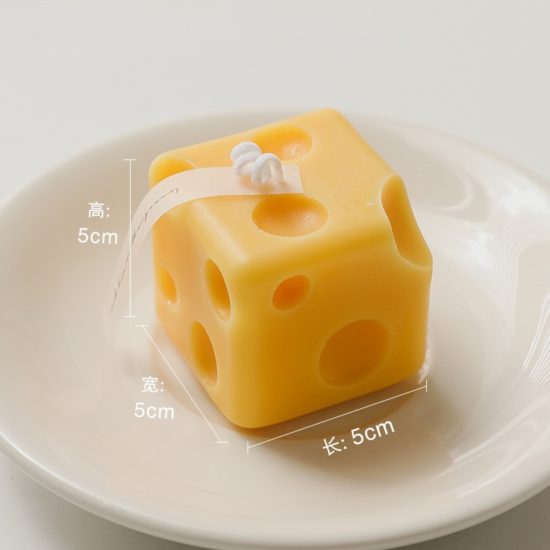 ⁦Aromatherapy Cheese Candles Handmade Scene Decoration Festival Kid's Gift⁩ - الصورة ⁦3⁩