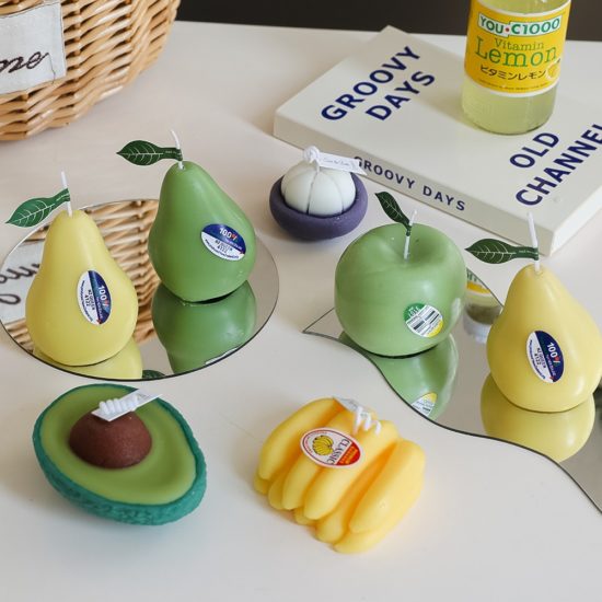 Scented Candle Peach Strawberry Lemon Fruit Scented Souvenir Home Decoration Soy Candles - Image 2