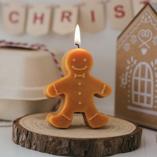 Gingerbread Man Christmas Scented Candle 1PC Aromatherapy Creative Festive Atmosphere Decoration - Image 2