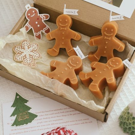 Gingerbread Man Christmas Scented Candle 1PC Aromatherapy Creative Festive Atmosphere Decoration