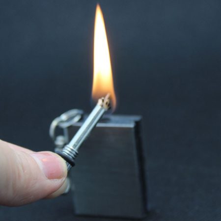 Permanent Lighter Without Gas  Waterproof Matches Stainless Steel Shell Accessories Household Square Shape Lighter (Without Gas)