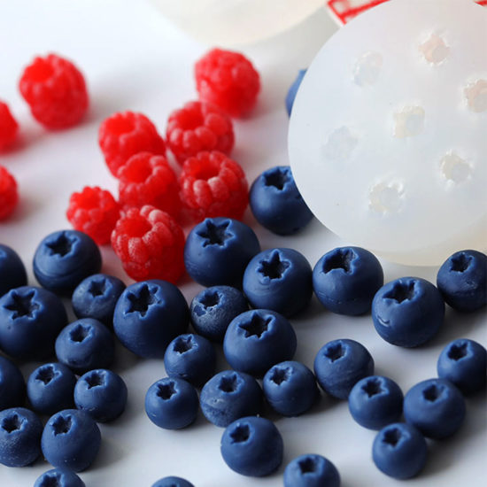 Blueberry Raspberry Candle Mold 3D Simulation Fruit Silicone Mould DIY Chocolate Baking Cake Molds Handmade - Image 2