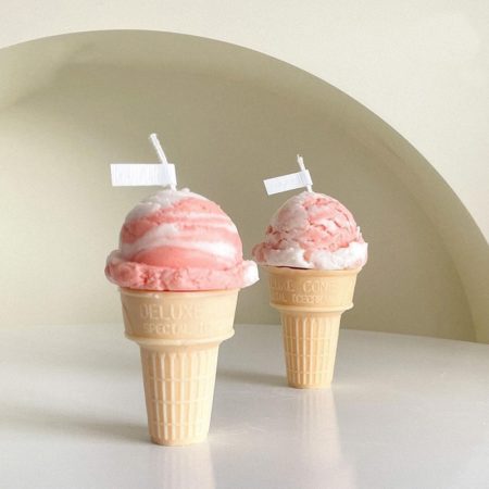 Creative Ice Cream Cone Candle Mold 3D Waffle Shape Candle Making Silicone Mold Simulated Food Mold