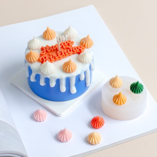 Cake Shaped Silicone Candle Molds 3D Simulation Fruit Mould DIY Chocolate Baking Cake Molds Handmade Craft Supplies