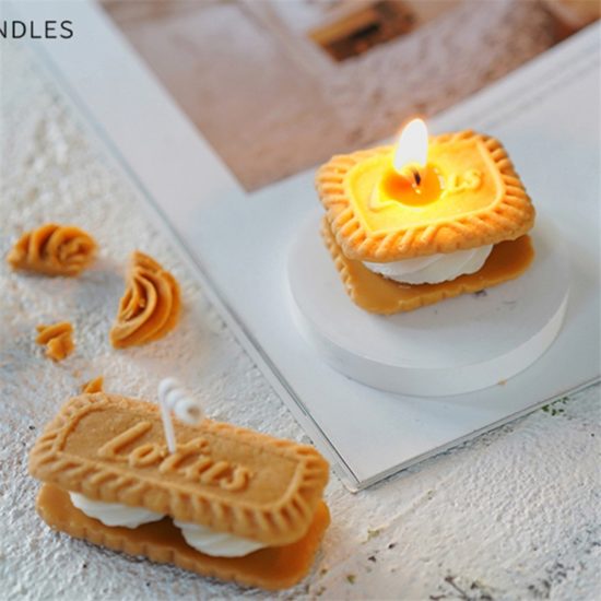 Sandwich Biscuit Scented Candle Silicone Mold Simulation Modeling Candle Diy Plaster Cake Decorating Tools - Image 2