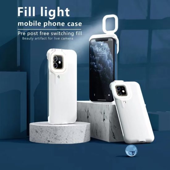 Phone Case Ring Light LED Selfie for iPhone Shockproof Back Cover