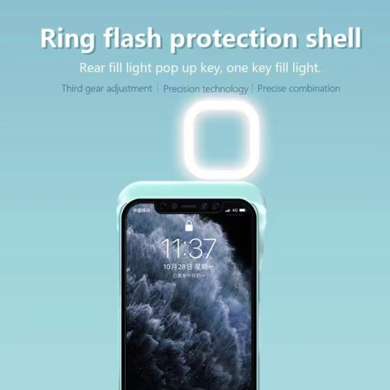 Phone Case Ring Light LED Selfie for iPhone Shockproof Back Cover - Image 3