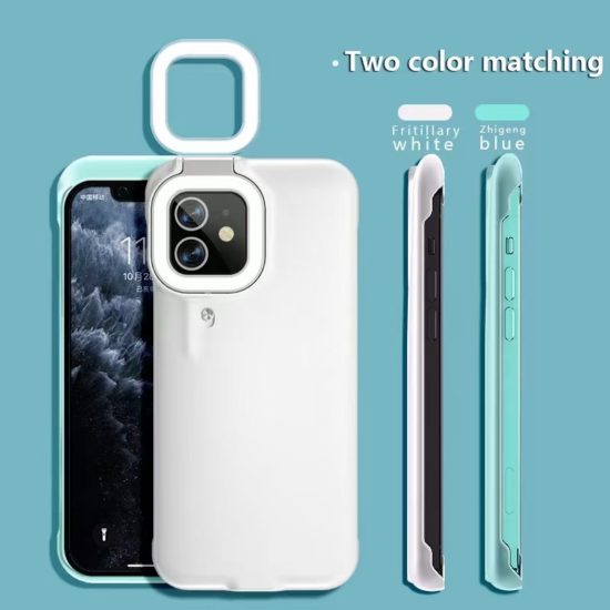 Phone Case Ring Light LED Selfie for iPhone Shockproof Back Cover - Image 2