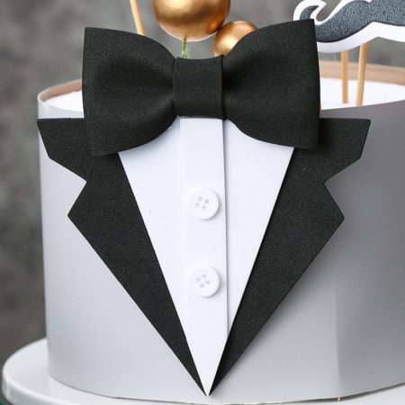 Eva Suit Bow Tie Suit Happy Fathers Day Cake Topper Decoration Cake Party Favors