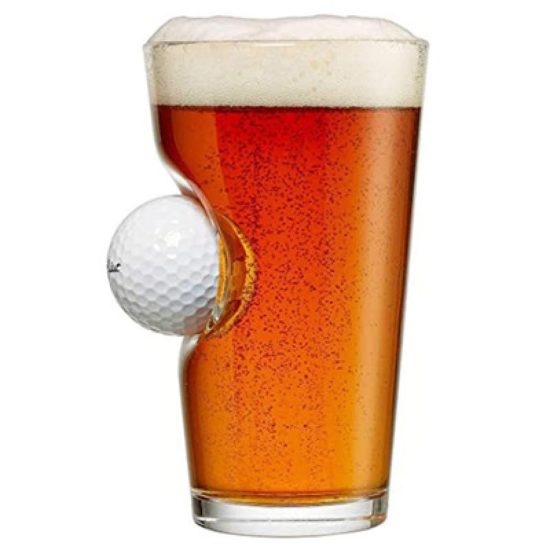 glass cup novelty design Golf Ball Glass with Real Golf Ball Embedded - Image 3