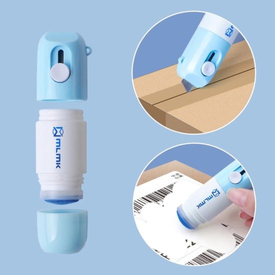 Thermal Paper Correction Fluid with Knife Parcel Box Opener Home Office Identity Information Eraser - Image 2
