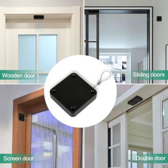 Automatically Close Door Bracket Automatic Sensor Door Closer Punch-free Adjustable Surface Door Stopper - Image 3