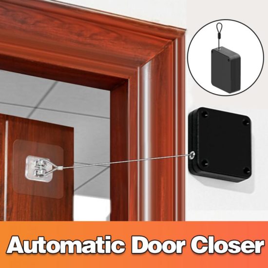 Automatically Close Door Bracket Automatic Sensor Door Closer Punch-free Adjustable Surface Door Stopper