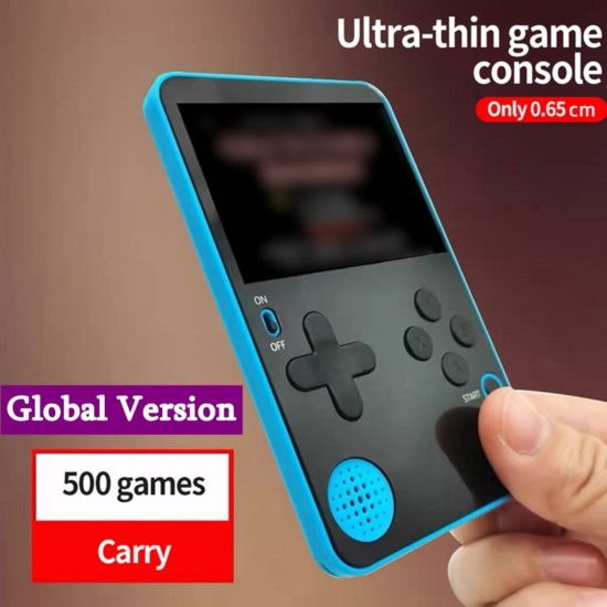 Portable Ultra Thin 6.5mm Handheld Game Players Built-in 500 FC Games Console Playable on the Plane