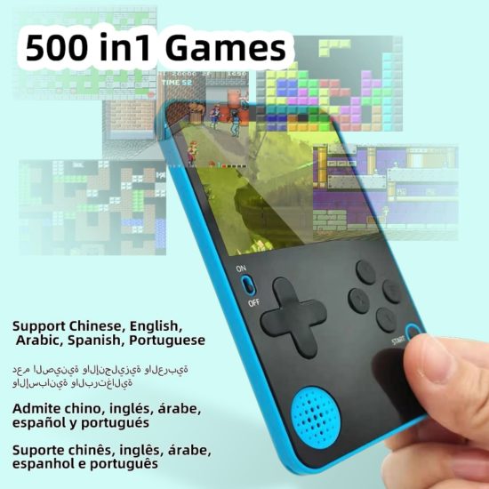 Portable Ultra Thin 6.5mm Handheld Game Players Built-in 500 FC Games Console Playable on the Plane - Image 2