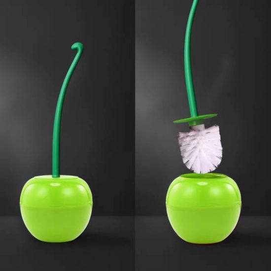 Red Cherry Toilet brush bathroom Creative Lovely accessories - Image 2