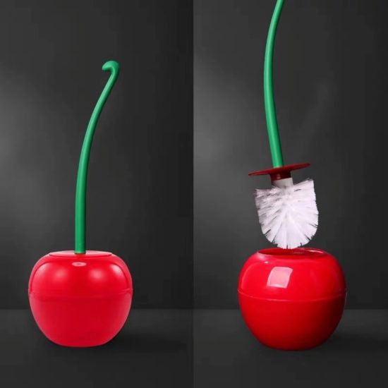 Red Cherry Toilet brush bathroom Creative Lovely accessories - Image 3