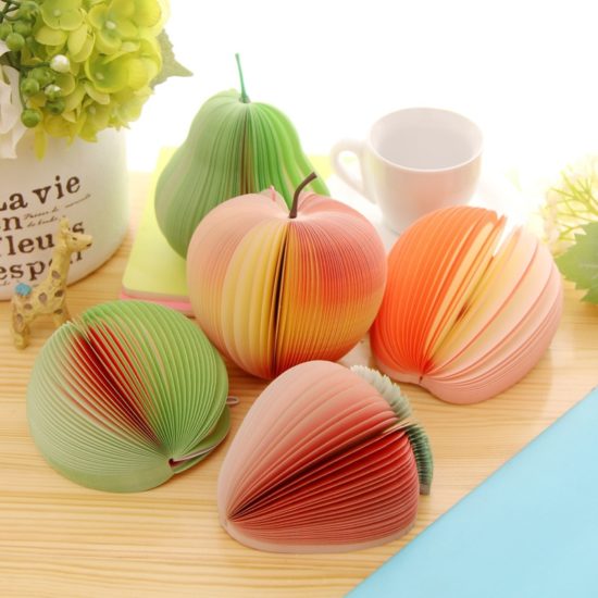 Note Memo Pads Portable Fruit Design 1-Pc Notepads Post Sticky Diy Fruit Pear Shape Convenience Stickers