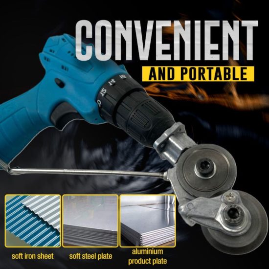 Metal Cutting Double Head Sheet Nibbler Saw Cutter For Electric Drill Attachment - Image 4