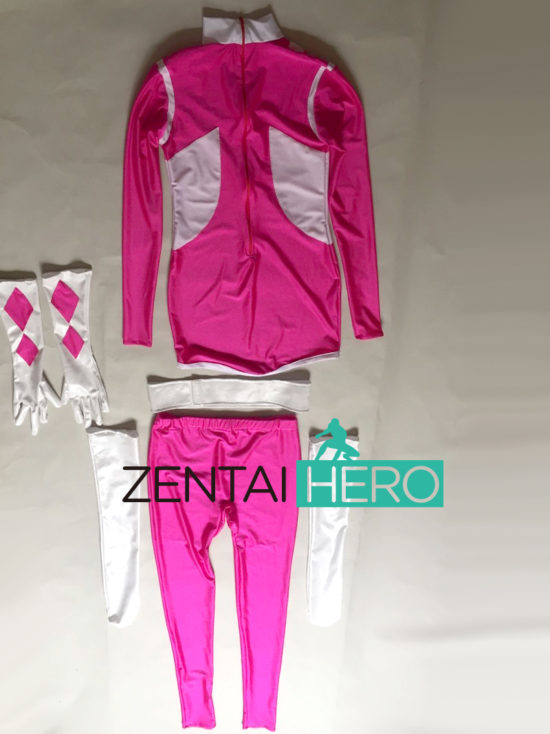 Power Rangers Costume Sexy Lady Hero Zentai Lycra Spandex GigaLady Bodysuit Without Helmet - Image 2