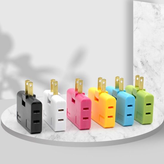 Extension Plug Electrical Adapter Mini 1in3 Travel Convenient 180° Rotating New Adapter Charging Converter - Image 4