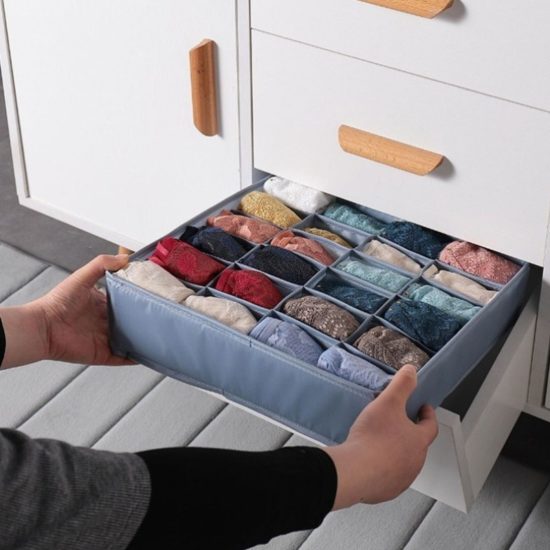 organizer box Foldablehome separated underwear storage box grids bra organizer Detachable Sorting Box For organizer - Image 3