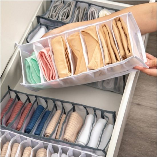 organizer box Foldablehome separated underwear storage box grids bra organizer Detachable Sorting Box For organizer